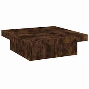 Konferenční stolek kouřový dub 90 x 90 x 28 cm kompozitní dřevo - obrázek 2