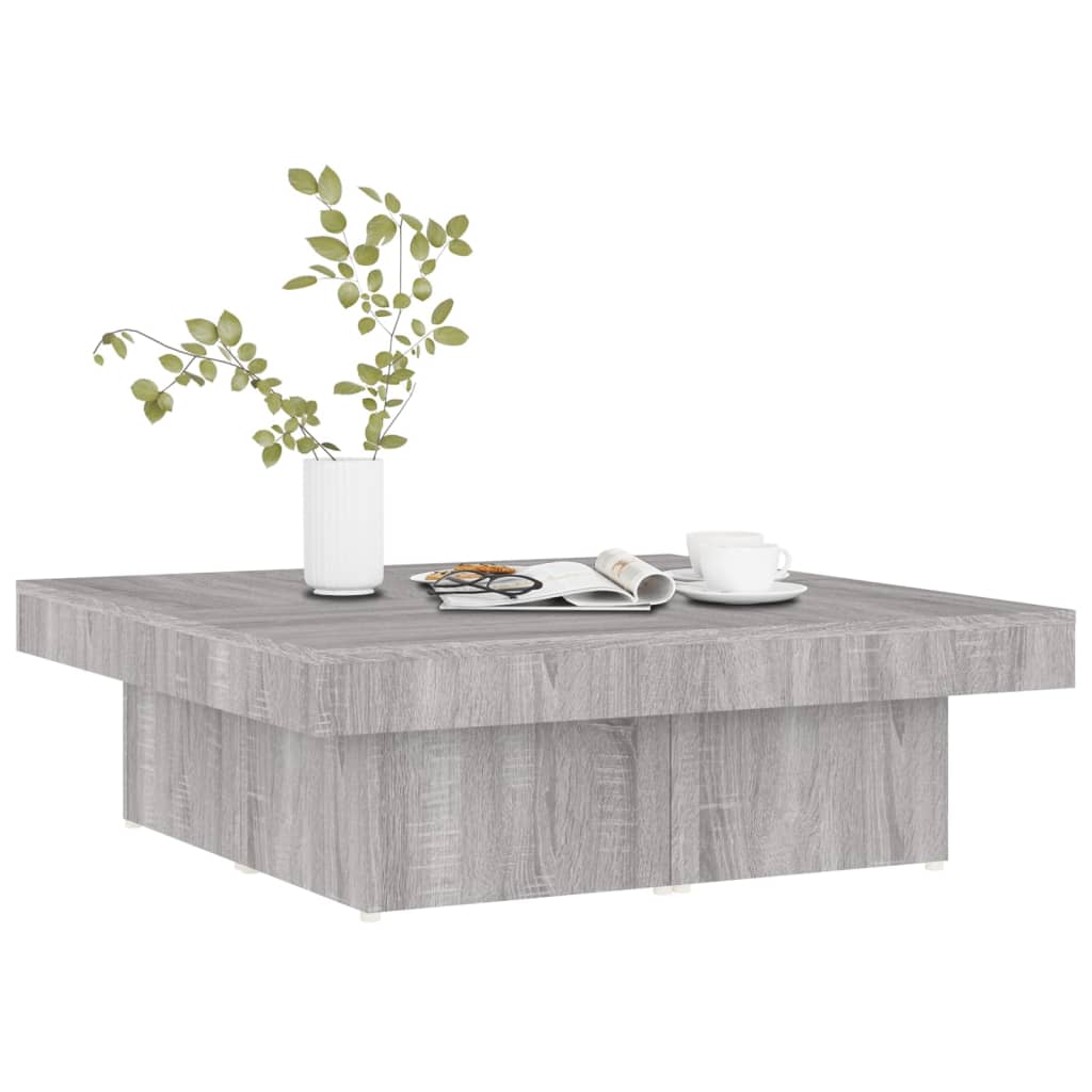 Thumbnail - vidaXL Couchtisch Grau Sonoma 90x90x28 cm Holzwerkstoff