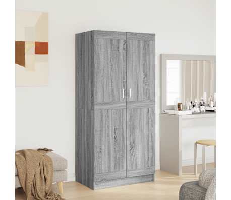 vidaXL Garde-robe Sonoma gris 82,5x51,5x180 cm Bois d'ing&eacute;nierie