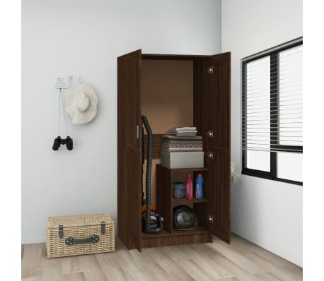 vidaXL Kleiderschrank Braun Eichen-Optik 82,5x51,5x180cm Holzwerkstoff