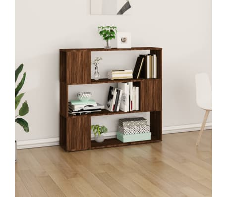 vidaXL Book Cabinet/Room Divider Brown Oak 100x24x94 cm