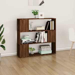 vidaXL Book Cabinet/Room Divider Brown Oak 100x24x94 cm