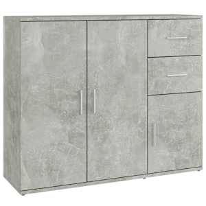 Příborník betonově šedý 91x29,5x75 cm kompozitní dřevo - obrázek 2