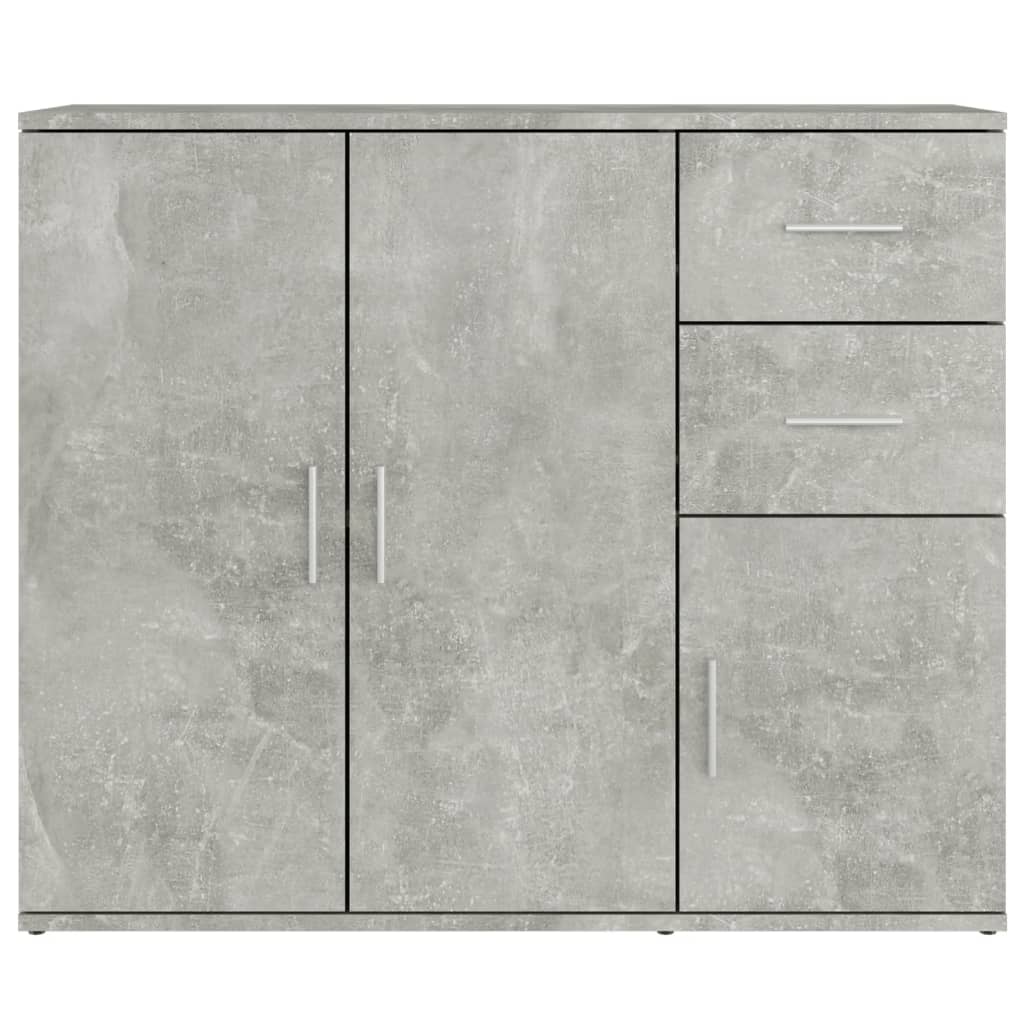 Credenza Grigio Cemento 91x29,5x75 Cm In Legno Multistrato VidaXL 17 width=274