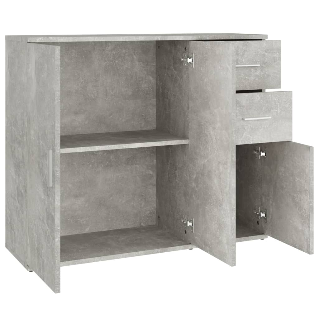 Credenza Grigio Cemento 91x29,5x75 Cm In Legno Multistrato VidaXL 19 width=274