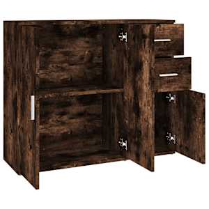 Příborník kouřový dub 91 x 29,5 x 75 cm kompozitní dřevo - obrázek 8