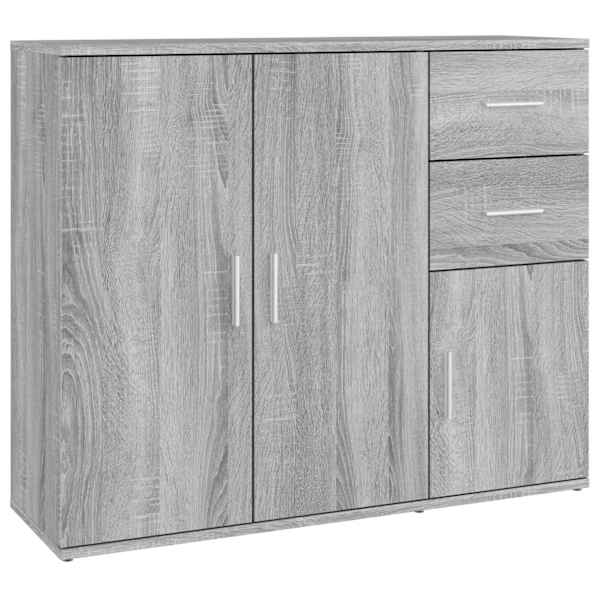 vidaXL puhvetkapp, hall Sonoma tamm, 91 x 29,5 x 75 cm, tehispuit