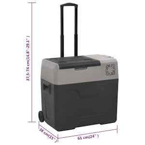 Chladicí box s kolečky a adaptérem černý a šedý 30 l PP - obrázek 16