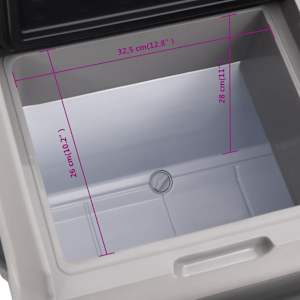 Chladicí box s kolečky a adaptérem černý a šedý 30 l PP - obrázek 17