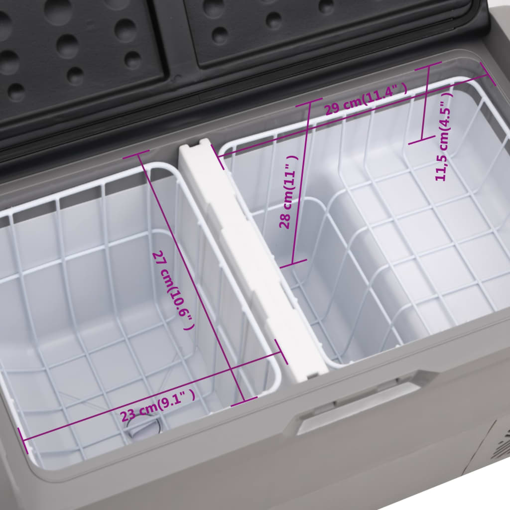 Chladicí box s kolečky a adaptérem černý a šedý 36 l PP a PE - obrázek 18