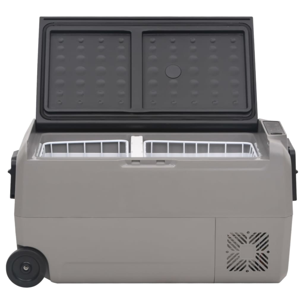 Chladicí box s kolečky a adaptérem černý a šedý 36 l PP a PE