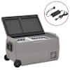 vidaXL rataste ja adapteriga jahutuskast, must ja hall, 50 l, PP & PE