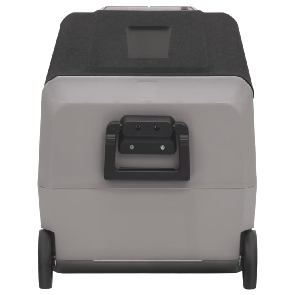 Chladicí box s kolečky a adaptérem černý a šedý 50 l PP a PE