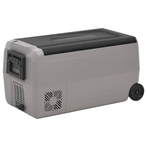 Chladicí box s kolečky a adaptérem černý a šedý 50 l PP a PE - obrázek 7