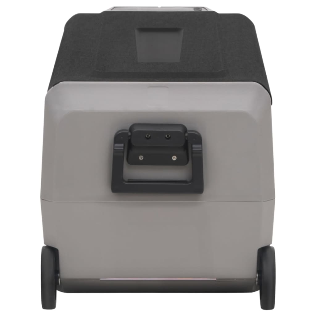 Chladicí box s kolečky a adaptérem černý a šedý 60 l PP a PE