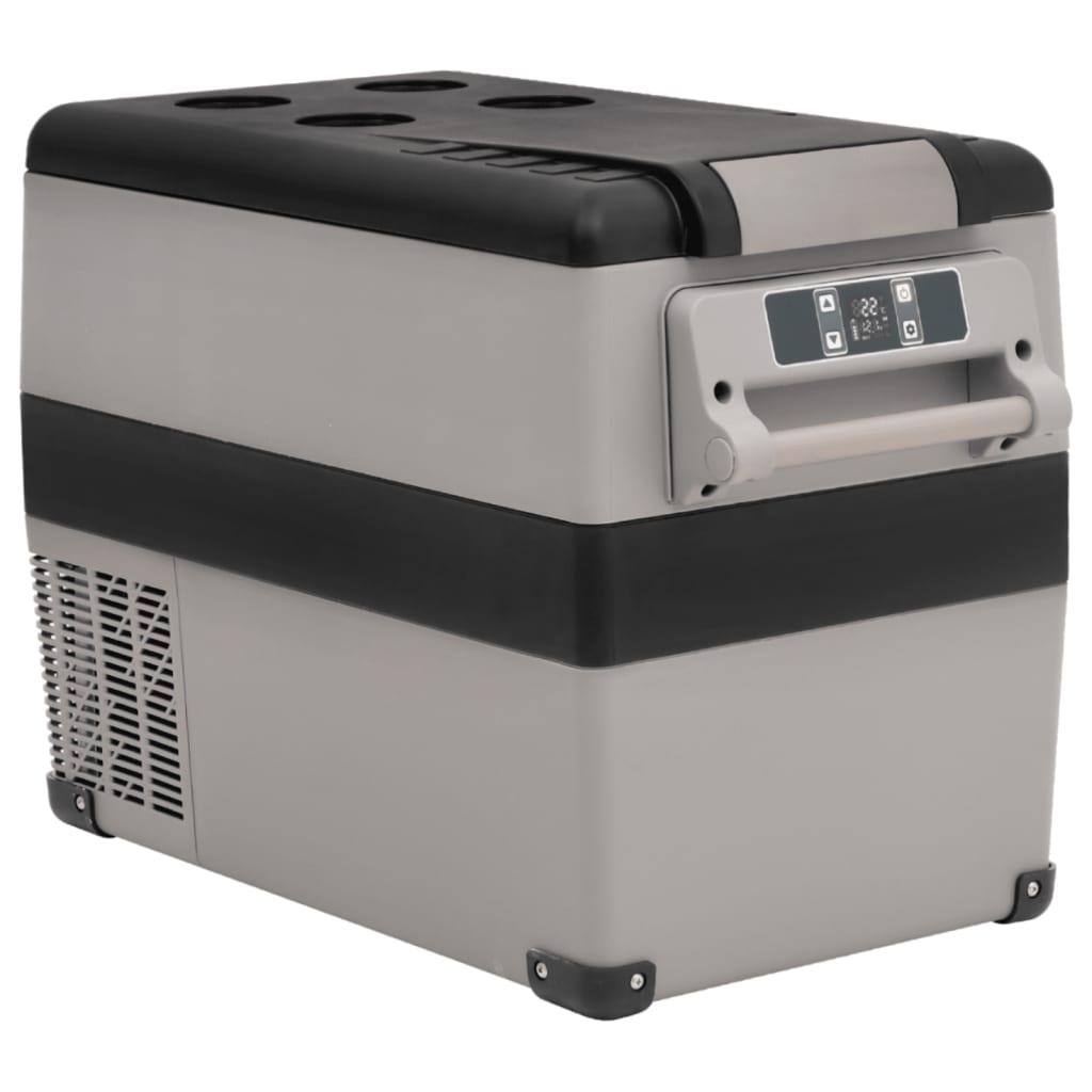 vidaXL Cool Box with Handle Black and Grey 35 L PP & PE