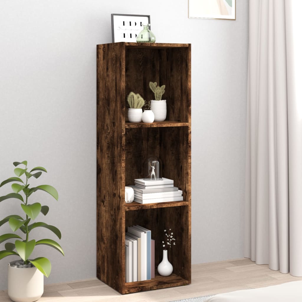 vida XL Bücherschrank/TV-Schrank Räuchereiche 36x 30x 114cm Holzwerkstoff