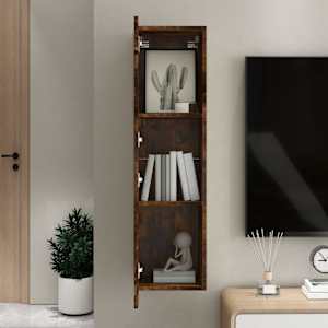 Nástěnná TV skříňka kouřový dub 30,5 x 30 x 110 cm - obrázek 6