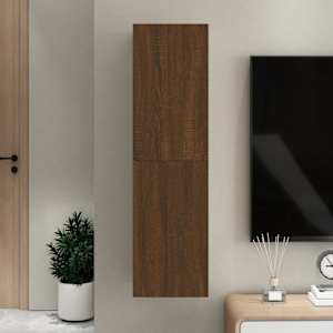 Nástěnná TV skříňka hnědý dub 30,5 x 30 x 110 cm - obrázek 3