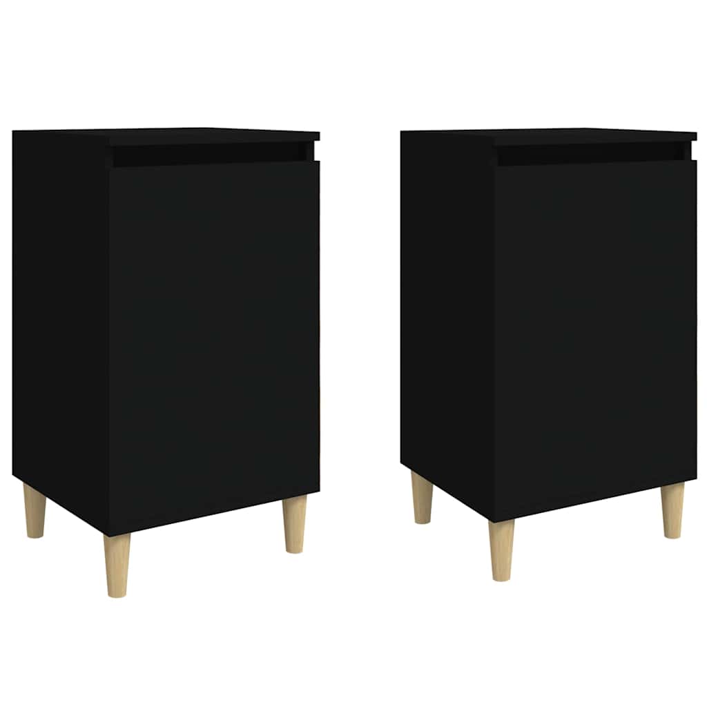 vidaXL Noční stolky 2 ks černé 40 x 35 x 70 cm kompozitní dřevo
