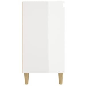 Noční stolek bílý s vysokým leskem 40x35x70 cm kompozitní dřevo - obrázek 7