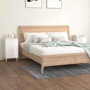 Noční stolky 2 ks bílé vysoký lesk 40x35x70 cm kompozitní dřevo - obrázek 1