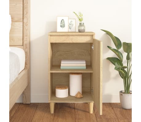 vidaXL Naktinė spintelė, ąžuolo spalvos, 40x35x70cm, apdirbta mediena