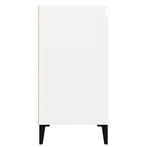 Noční stolek bílý s vysokým leskem 40x35x70 cm kompozitní dřevo - obrázek 7