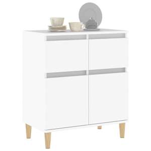 Příborník bílý 60 x 35 x 70 cm kompozitní dřevo - obrázek 4
