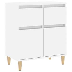 Příborník bílý s vysokým leskem 60x35x70 cm kompozitní dřevo - obrázek 2