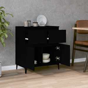 vidaXL Sideboard Black 60x35x70 cm Engineered Wood