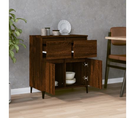 vidaXL Komoda, brązowy dąb, 60x35x70 cm, materiał drewnopochodny
