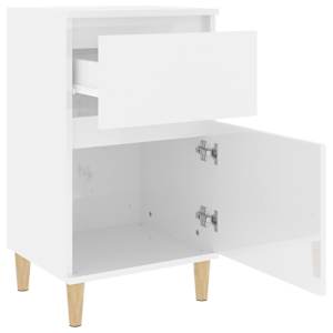 Noční stolek bílý s vysokým leskem 40 x 35 x 70 cm - obrázek 8