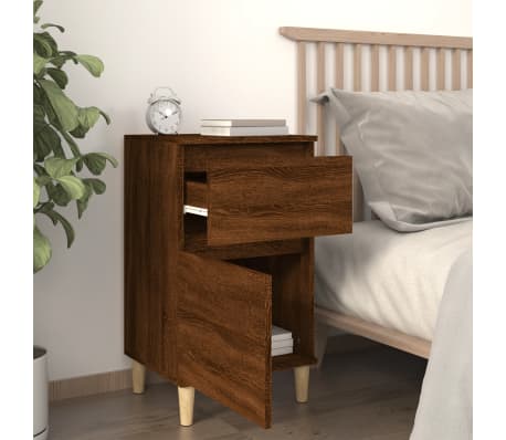 vidaXL Table de chevet ch&ecirc;ne marron 40x35x70 cm