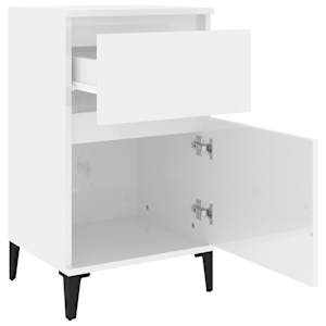 Noční stolky 2 ks bílé s vysokým leskem 40 x 35 x 70 cm - obrázek 8