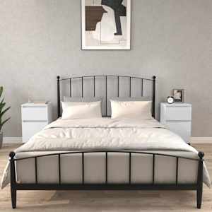 Noční stolky 2 ks bílé s vysokým leskem 40 x 35 x 70 cm - obrázek 1