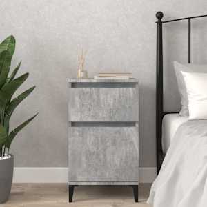 Nočna omarica betonsko siva 40x35x70 cm
