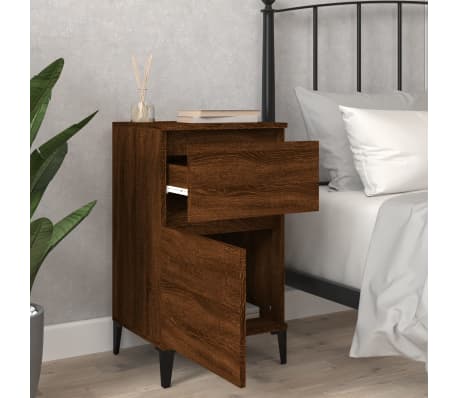 vidaXL Noptieră, stejar maro, 40x35x70 cm