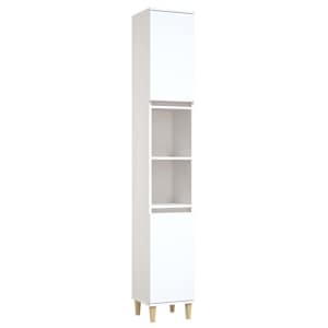 Koupelnová skříňka bílá 30 x 30 x 190 cm kompozitní dřevo - obrázek 2