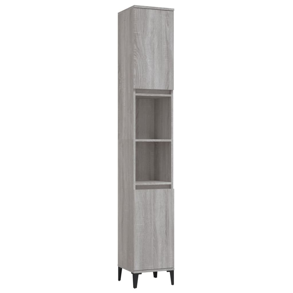 vidaXL Koupelnová skříňka šedá sonoma 30x30x190 cm kompozitní dřevo