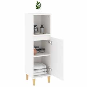 Koupelnová skříňka bílá 30 x 30 x 100 cm kompozitní dřevo - obrázek 4