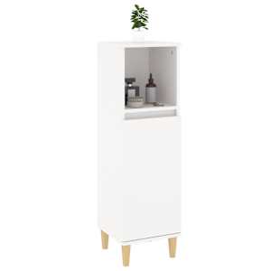 Koupelnová skříňka bílá 30 x 30 x 100 cm kompozitní dřevo - obrázek 5