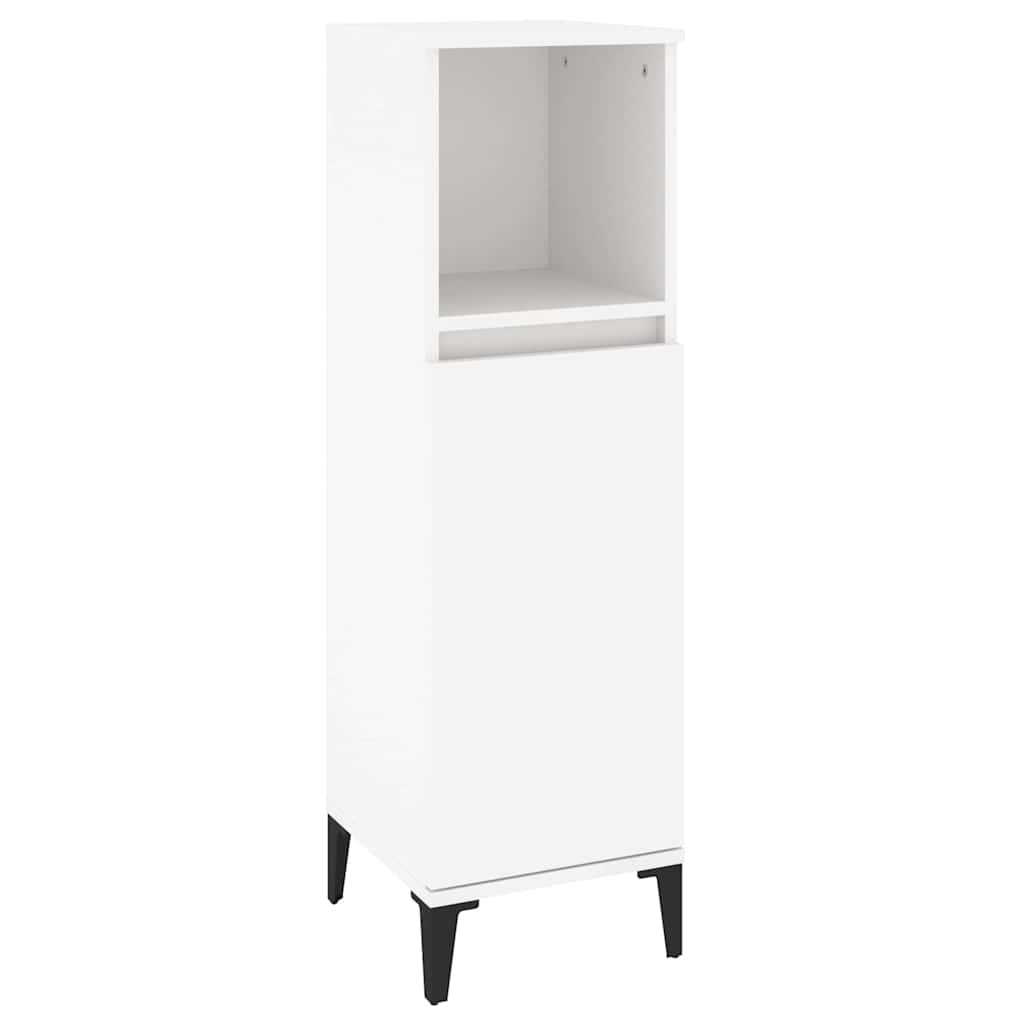 vidaXL Koupelnová skříňka bílá 30 x 30 x 100 cm kompozitní dřevo