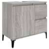 vidaXL vannitoakapp, hall Sonoma tamm, 65 x 33 x 60 cm, tehispuit