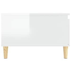 Konferenční stolek lesklý bílý 55x55x36,5 cm kompozitní dřevo - obrázek 8