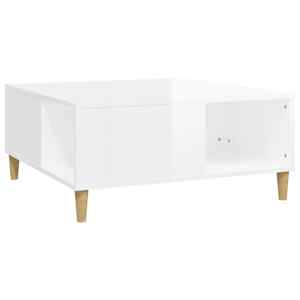 Konferenční stolek bílý s leskem 80x80x36,5 cm kompozitní dřevo - obrázek 2