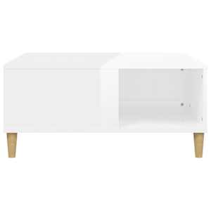Konferenční stolek bílý s leskem 80x80x36,5 cm kompozitní dřevo - obrázek 5