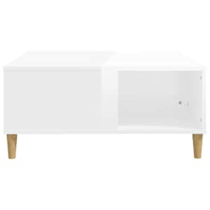 Konferenční stolek bílý s leskem 80x80x36,5 cm kompozitní dřevo - obrázek 6