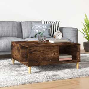 Konferenční stolek kouřový dub 80x80x36,5 cm kompozitní dřevo - obrázek 1