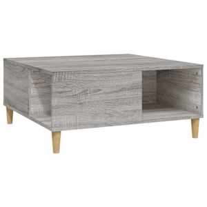 vidaXL kohvilaud, hall Sonoma tamm, 80x80x36,5 cm, tehispuit